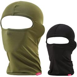 Balaclava Face Mask, 2 Pack Lightweight Motorcycle Black Warmer Ski Mask for Men Bandana