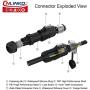CNLINKO LP20 series waterproof connector, IP65/ IP67 Fast locking connect, 20A 500V 2pin m20 male and female LED outdoor power connector (2 pin)