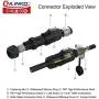 CNLINKO LP20 series waterproof connector, IP65/ IP67 Fast locking connect, 20A 500V 2pin m20 male and female LED outdoor power connector (2 pin)