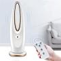 WACZJ Tower Fan with Remote Control Oscillating Heavy Round Base 3 Speed 8 Hour Timer LED Display Perfect for Homes Offices and Bedrooms