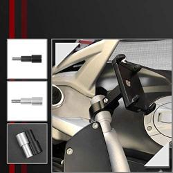 Lorababer Motorcycle CNC Aluminum Mobile Phone Holder GPS Navigation Bracket Mount Stand Modification for BMW K1600GT K1600GTL R1200RE R1200RT R1250RS R1250RT (Black)