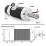 RATTMMOTOR 500W Brushless Spindle Motor Kit, 500W 48VDC Brushless Spindle Motor ER11 12000RPM+BLDC Motor Driver Controller+DC Switching Power Supply+55mm Spindle Mount Clamp for CNC Router Machine