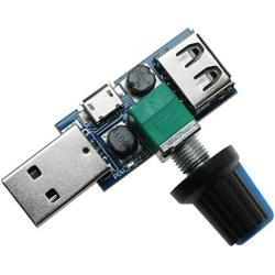 E-outstanding Fan Regulator 5W USB Fan Stepless Speed Controller with Switch DC 4-12V to 2.5-8V