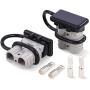 Orion Motor Tech Wire Connector 2 Pack, 50A Wire Harness Plug Kit for 6 to 12 Gauge Cables, 12V to 36V Battery Quick Connect Disconnect Set for Car Bike ATV Winches Lifts Motors More, Set of 2, Gray