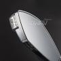 KiWAV Magazi Fist Chrome Motorcycle Mirrors with Oi Flash Controller 16 Flash Mode compatible for Scooter