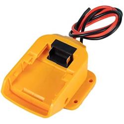 Battery Adapter for Dewalt 20V Battery 18V Dock Power Connector 14 Gauge Robotics Good Power Convertor for DIY Ride On Truck, RC Toys and Work Lights Replacement for DCB205 DCB205-2 DCB204