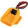 Battery Adapter for Dewalt 20V Battery 18V Dock Power Connector 14 Gauge Robotics Good Power Convertor for DIY Ride On Truck, RC Toys and Work Lights Replacement for DCB205 DCB205-2 DCB204