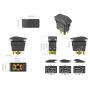 IndusTec Momentary Motor Reverse Polarity Winch Rocker Switch DC Control DPDT 20A 12V 24V (On)-Off-(On) 4 Pin 3 Position Double Pole Double Throw
