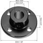 uxcell 8mm Inner Dia H13xD10 Rigid Flange Coupling Motor Guide Shaft Coupler Motor Connector for DIY Parts Black 2pcs
