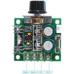 AEDIKO 2pcs 12V-40V 10A PWM DC Motor Speed Control Switch Controller Voltage Regulator Dimmer With Speed Control Knob