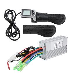 36V/48V 350W Motor Brushless Speed Controller with 124DX Half Twist Throttle Grip & LCD Display for Electric Bicycle Electric Scooter