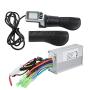 36V/48V 350W Motor Brushless Speed Controller with 124DX Half Twist Throttle Grip & LCD Display for Electric Bicycle Electric Scooter
