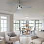 Design House 157339 Treviento 52 in. Indoor Ceiling Fan with Light, LED, Satin Nickel