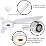 Trifecte 60 Inch Indoor&Outdoor Ceiling Fan with Light and Remote, Smart Ceiling Fan Compatible with App/Alexa/Google/Siri, Low Profile Ceiling Fan with 10-Speed Reversible Quiet DC Motor, ETL Listed