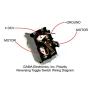 30 Amp Toggle Switch 3 Position Reverse Polarity DC Motor Control- Maintained