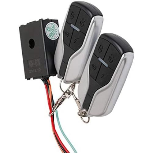 Garneck Motorcycle Anti Theft Security Alarm System with Double Remote Waterproof for 48V 60V 64V 72V Scooter Bicycle - Remote Control Random Style