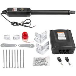 Happybuy Electric Gate Opener, Single Swing Gate Opener 16 mm/s Speed 80W Automatic Gate Openers with Remote Complete Kit Push/Pull-to-Open Up to 838 lbs & 18ft Door Opener for Chain Link Garage Farm