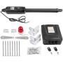 Happybuy Electric Gate Opener, Single Swing Gate Opener 16 mm/s Speed 80W Automatic Gate Openers with Remote Complete Kit Push/Pull-to-Open Up to 838 lbs & 18ft Door Opener for Chain Link Garage Farm