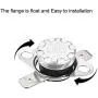 uxcell KSD301 Thermostat 60°C/140°F 10A Normally Open N.O Adjust Snap Disc Temperature Switch 2pcs