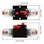 ANJOSHI 50 Amp Resettable Fuse Holder Circuit Breaker, with Manual Reset Waterproof Switch for RV Car Audio Marine Boat Motor Truck Inverter Home Solar System Replace Fuse 20A-150A/12V-42V DC (50A)