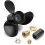 Qiclear 13 1/4 x17 | 48-77344A45 Upgrade OEM Aluminum Outboard Propeller fit Mercury Motos 60 75 90 100 115 hp,15 Spline Tooth. Hub Kits Included,13.25 x 17 p, RH