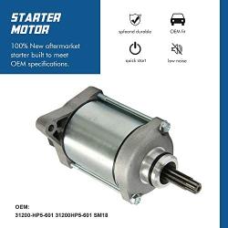 Starter Motor Replacement Compatible with 2007-2014 Honda Rancher 420 TRX420 TRX420FA TRX420FE TRX420FM with OE # 31200-HP5-601 31200HR0F01