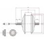 L-faster 24V36V Electric Bike Brushless Gear Motor with Controller 83mm Width High-Speed Hub Motor Light Bicycle Spoke Motor Control Unit