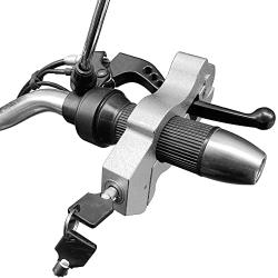 Modengzhe Mototcycle Handlebar Anti-Theft Lock Aluminum Safety Grip Brake Additional Lock for Motorbikes Scooters ATVs Dirt Bikes (Silver)