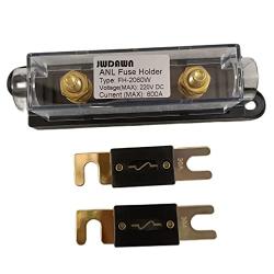 JWDAWN 1Pc ANL Fuse Holder +2Pcs Bolt On Stud ANL Fuse 30A 30 Amp for Golf Cart Electric Forklift Vehicle Material Handling Truck Motor Controller Battery Charger Scissor Lifts Boat Accessories