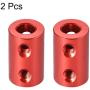 uxcell 6mm to 6mm Bore Rigid Coupling Set Screw L20XD12 Aluminum Alloy,Shaft Coupler Connector,Motor Accessories,Red,2pcs