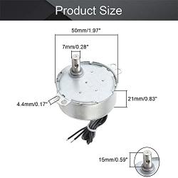 Fielect Synchronous Motor AC 220V 0.8-1RPM Turntable Motor CW/CCW Direction 4W TYC-50 Horizontal Hole Tapping Shaft