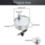 Fielect Synchronous Motor AC 220V 0.8-1RPM Turntable Motor CW/CCW Direction 4W TYC-50 Horizontal Hole Tapping Shaft