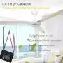 LONYE 5 Wire Ceiling Fan Capacitor Replacement for New Tech CBB61 250VAC 50/60 Hz 4.5 + 5 + 6μf