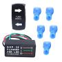 Universal ATV UTV Turn Signal Rocker Switch Kit,with Flasher Green LED On/Off/On Kit for RV Off-Road Pickup Tractor Boat Motorcycle 4Pin IP67 Motor Internal Switch