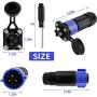 3 Pin 50 Amp Trolling Motor Plug Receptacle Set,Safe Marine Boat DC Power Connector,Waterproof Connector for Motor,Waterproof Plug Receptical for Trolling Motor/Down Rigger/Fishing Reel (blue)