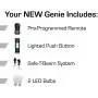 Genie 2055-LED Stealth 500 Essentials, LED Bulbs Included, Ultra-Quiet Belt Drive Garage Door Opener