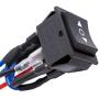 TWTADE Momentary Polarity Reverse Switch DC 12V 10A Motor Control 6 Pin 3 Position (ON)-Off-(ON) AC 110V-220V Black Boat Rocker Toggle Switch With Wire KCD2-223-JT