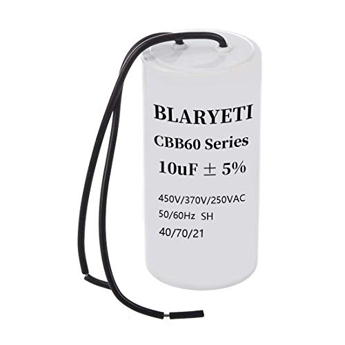 BLARYETI CBB60 10uF Motor Running Capacitor Start Capacitor for Air Conditioner AC 450V/370V/250V 50/60Hz 5%