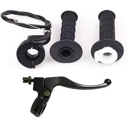 Throttle Handle,Right Brake Lever and Left Handle,Throttle Cable, for XR80 XR100 CRF70 CRF80 CRF100 Pit Dirt Motor Bike Baja Mini Bike 196cc 200cc 5.5hp 6.5hp 48 Inch Twist Throttle Hand