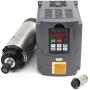 RATTMMOTOR CNC Spindle Motor Kit 1.5KW 220V Air Cooled Spindle Motor ER11 φ65mm 24000RPM 8A 400HZ+1.5KW 220V VFD Inverter Variable Frequency Drive Converter Controller for CNC Router Machine