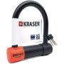 KRASER KR120S Anti-Theft U Lock Diameter 18 mm Homologated SRA Approved Heavy Duty Motorcycle Scooter Bicycle Lock Bike Lock With Key 120 x 125 Black and Orange