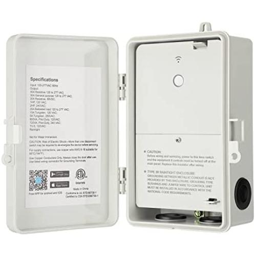 DEWENWILS Pool Timer, WiFi Timer Switch, Heavy Duty 40A 120-277 VAC 2HP, Compatible with Smart Phone, Alexa, Google Assistant, ETL Listed