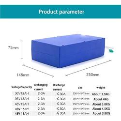 Wnicek 36V 48V E-Bike Battery Pack 12AH 13AH 15AH 18AH Lithium Battery Electric MTB Lithium-ion Battery Electric Scooters Cell Pack Suitable for 200W-1000W Motor with Charger