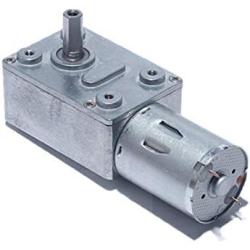 Jinchao-Dc Motor DC 6V 12V 24 V Reduction Motor, for Range Hood Nesting Machine, High Torque Turbo Worm Geared Motor, Easy to Install (Speed(RPM) : 6 RPM, Voltage(V) : 24V)