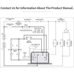 36V 500A 0-5KΩ Golf Carts Controller Replace Curtis 1205 1204 Motor Controller Compatible with EZGO Club Car 1205-117