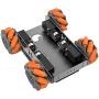 Mecanum Wheel Chassis Car Kit with TT Motor, Aluminum Alloy Frame, Smart Car Kit for DIY Education Robot Car Kit
