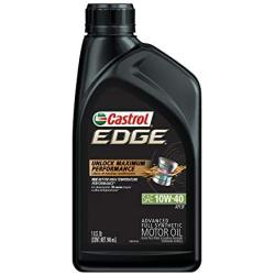 Castrol 06246 EDGE 10W-40 Advanced Full Synthetic Motor Oil, 1 Quart, 6 Pack
