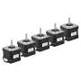 RTELLIGENT Nema 17 Stepper Motor 5PCS, 2 Phase Step Motor Bipolar 1.5A 59.5oz.in(42Ncm) 42x42x38mm 4-Wire 30cm Long Cable for 3D Printer (5, 42A02C-XH2.54)