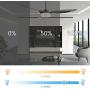 Trifecte 60 Inch Indoor&Outdoor Ceiling Fan with Light and Remote, Smart Ceiling Fan Compatible with App/Alexa/Google/Siri, Low Profile Ceiling Fan with 10-Speed Reversible Quiet DC Motor, ETL Listed