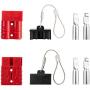 HYCLAT 6-10 Gauge Battery Quick Connect/Disconnect Wire Harness Plug Connector Recovery Winch Trailer, Pack of 2, Red